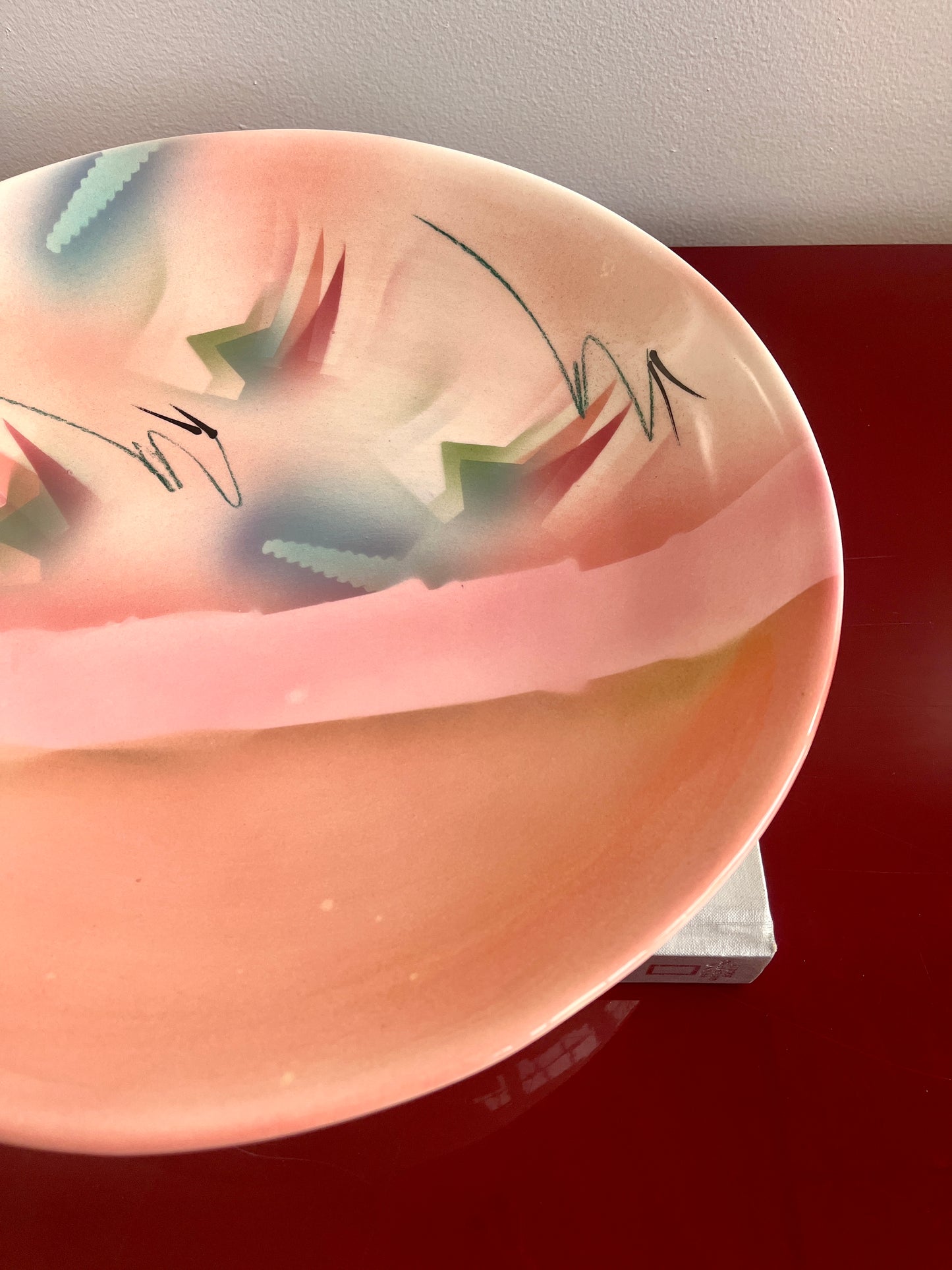 Vintage Postmodern Judith Stiles Ceramic Platter