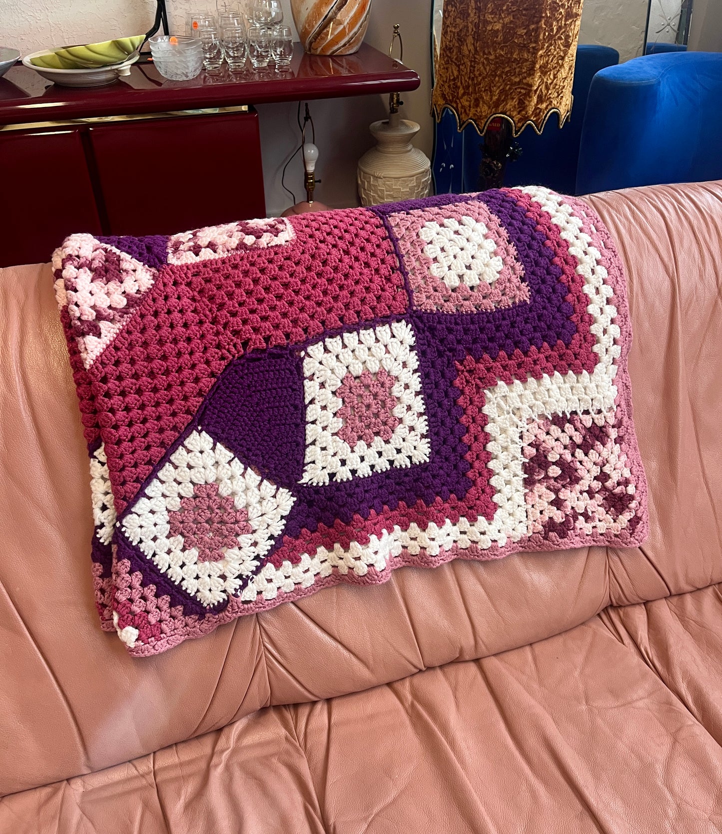 Vintage Pink & Purple Afghan