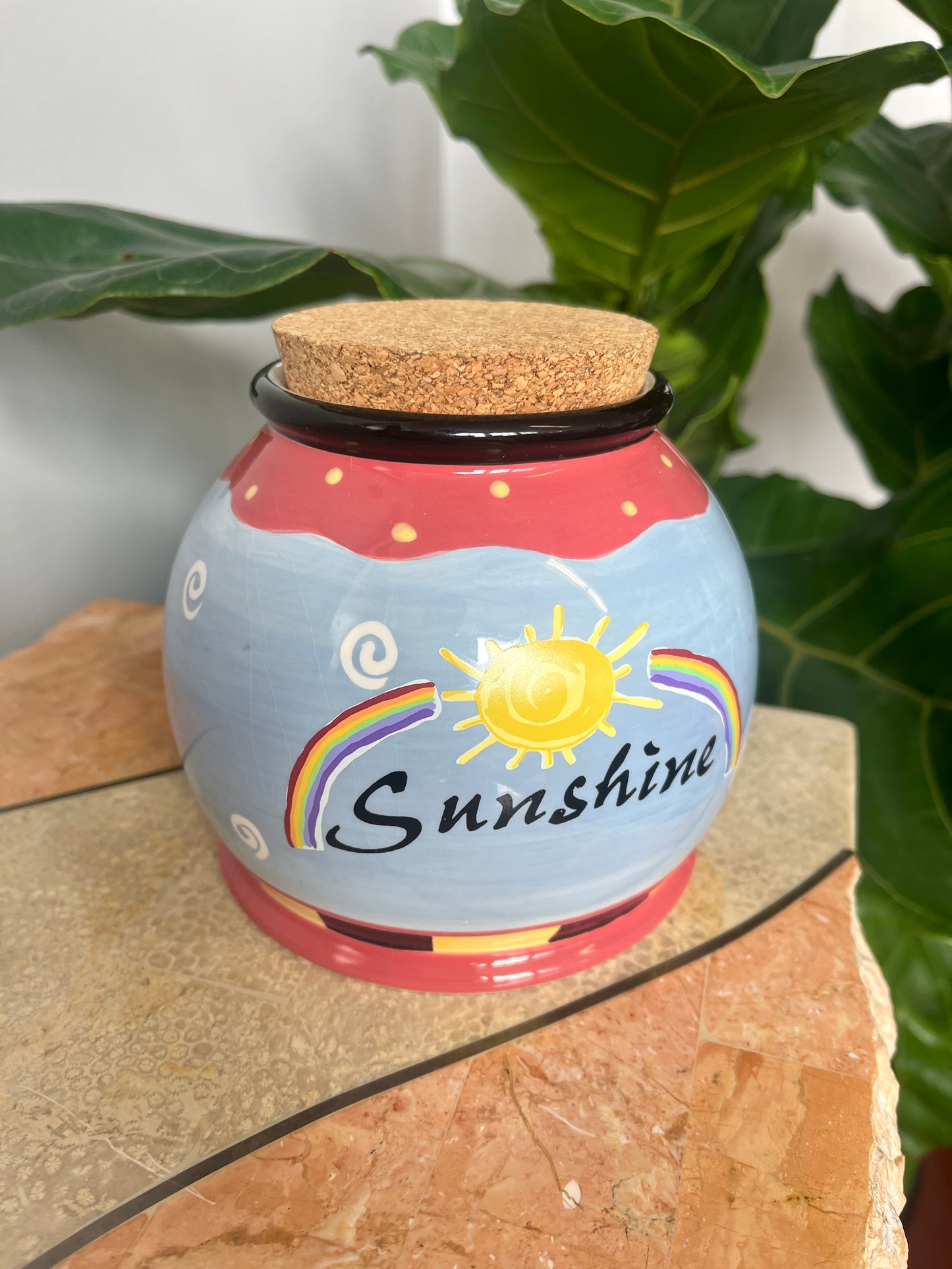 Bella Casa by Ganz Lidded “Sunshine” Ceramic Canister