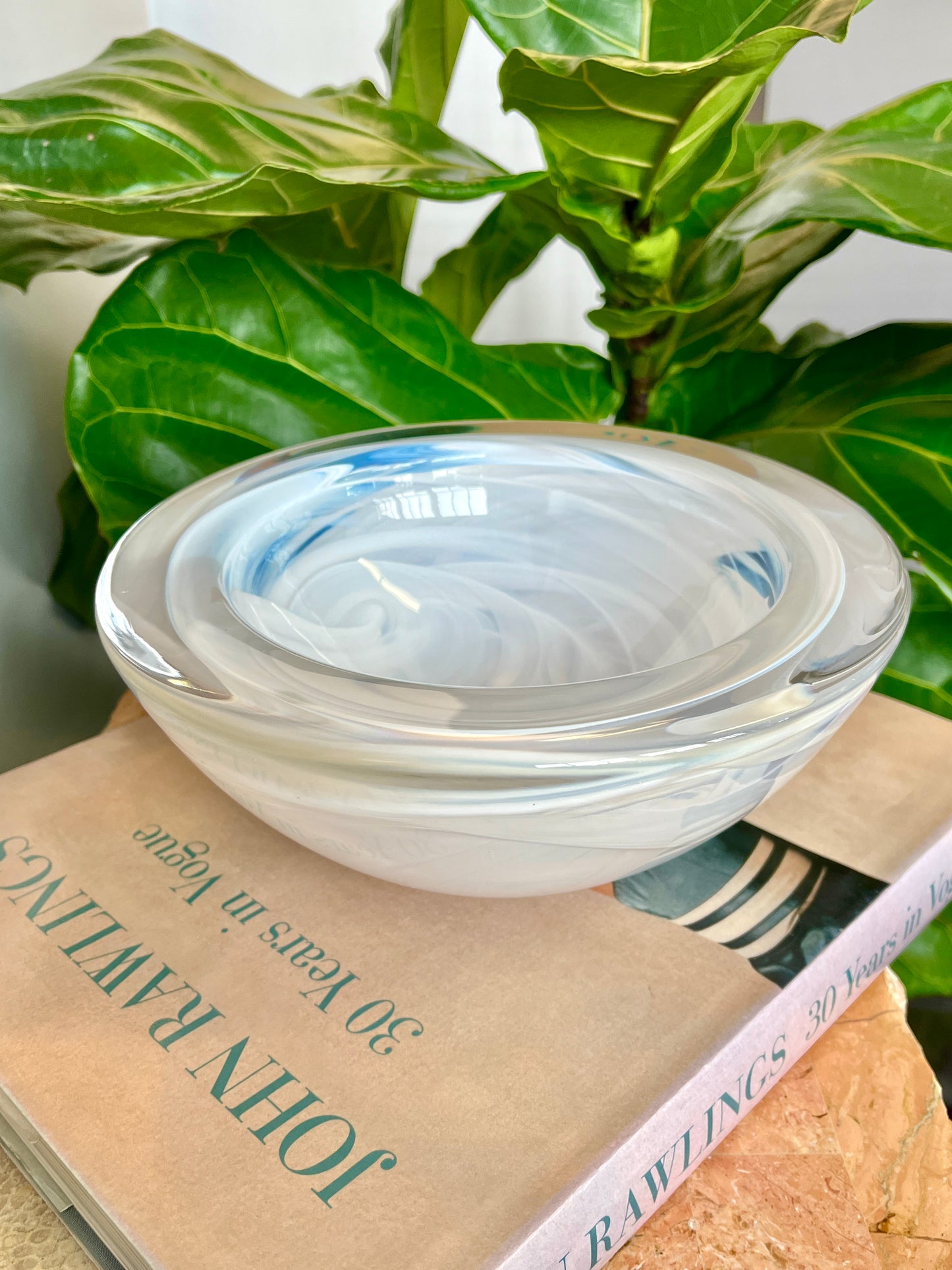 Vintage Anna Ehrner for Kosta Boda Glass “Atoll” Bowl