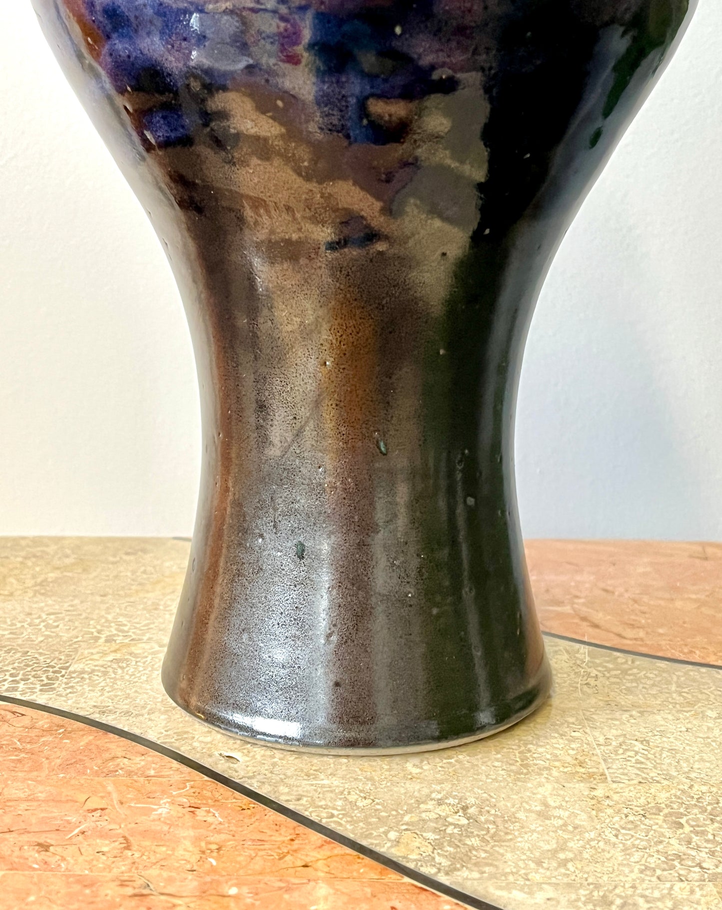 Postmodern Studio Pottery Glazed Vase