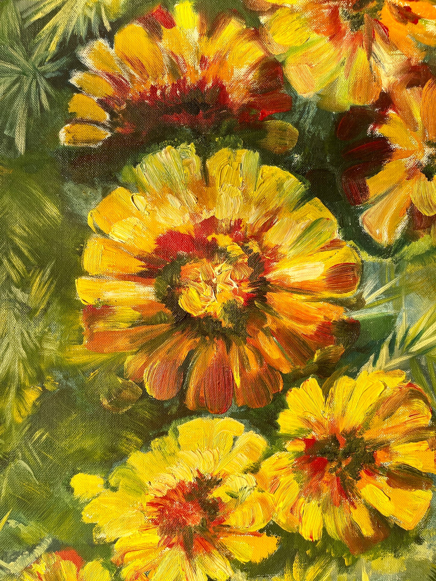Vintage 1976 Floral Oil Painting