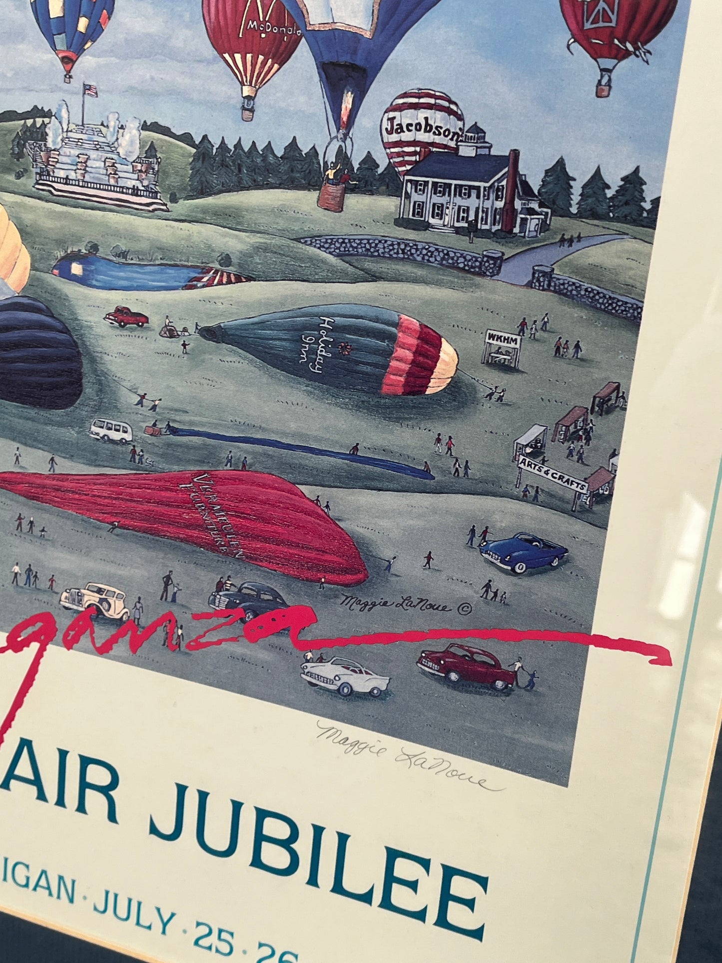 1986 Hot Air Jubilee Signed Print by Maggie LaNoue