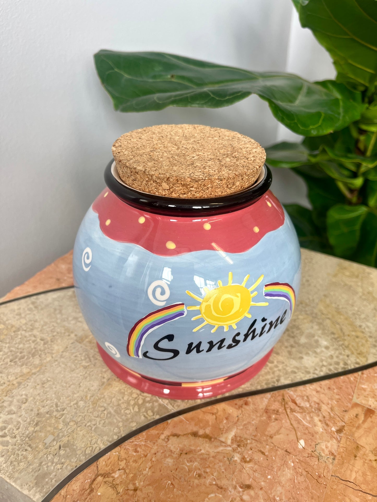 Bella Casa by Ganz Lidded “Sunshine” Ceramic Canister