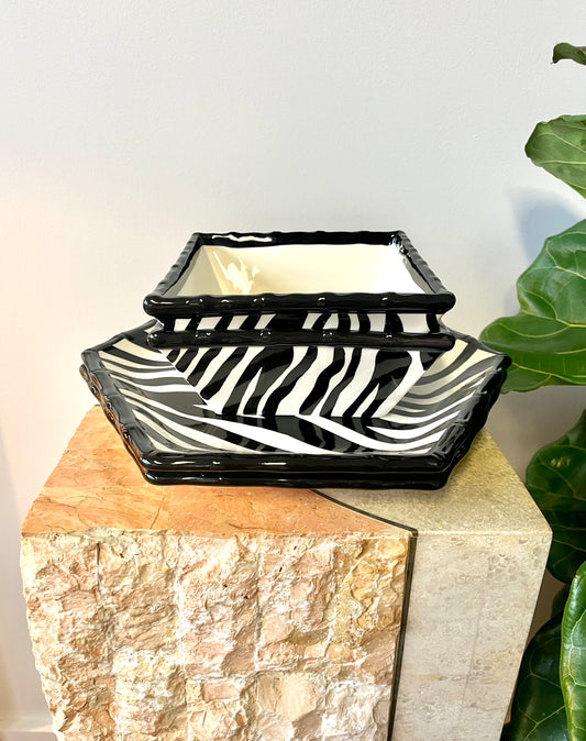 Retro Roscher “Zebra” Dinner Plates & Salad Bowls
