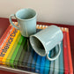 Vintage Slate Blue Corning Coffee Mugs