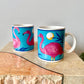 Vintage Otagiri Pink Flamingo Coffee Mugs
