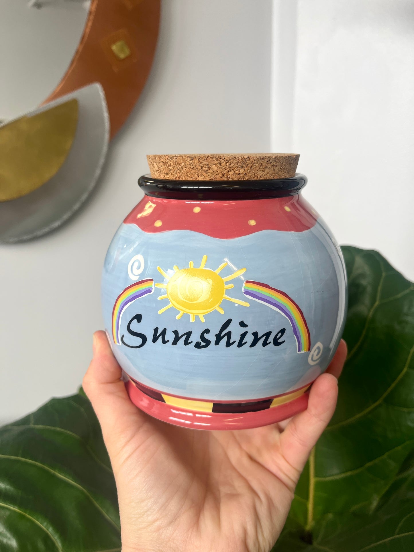 Bella Casa by Ganz Lidded “Sunshine” Ceramic Canister