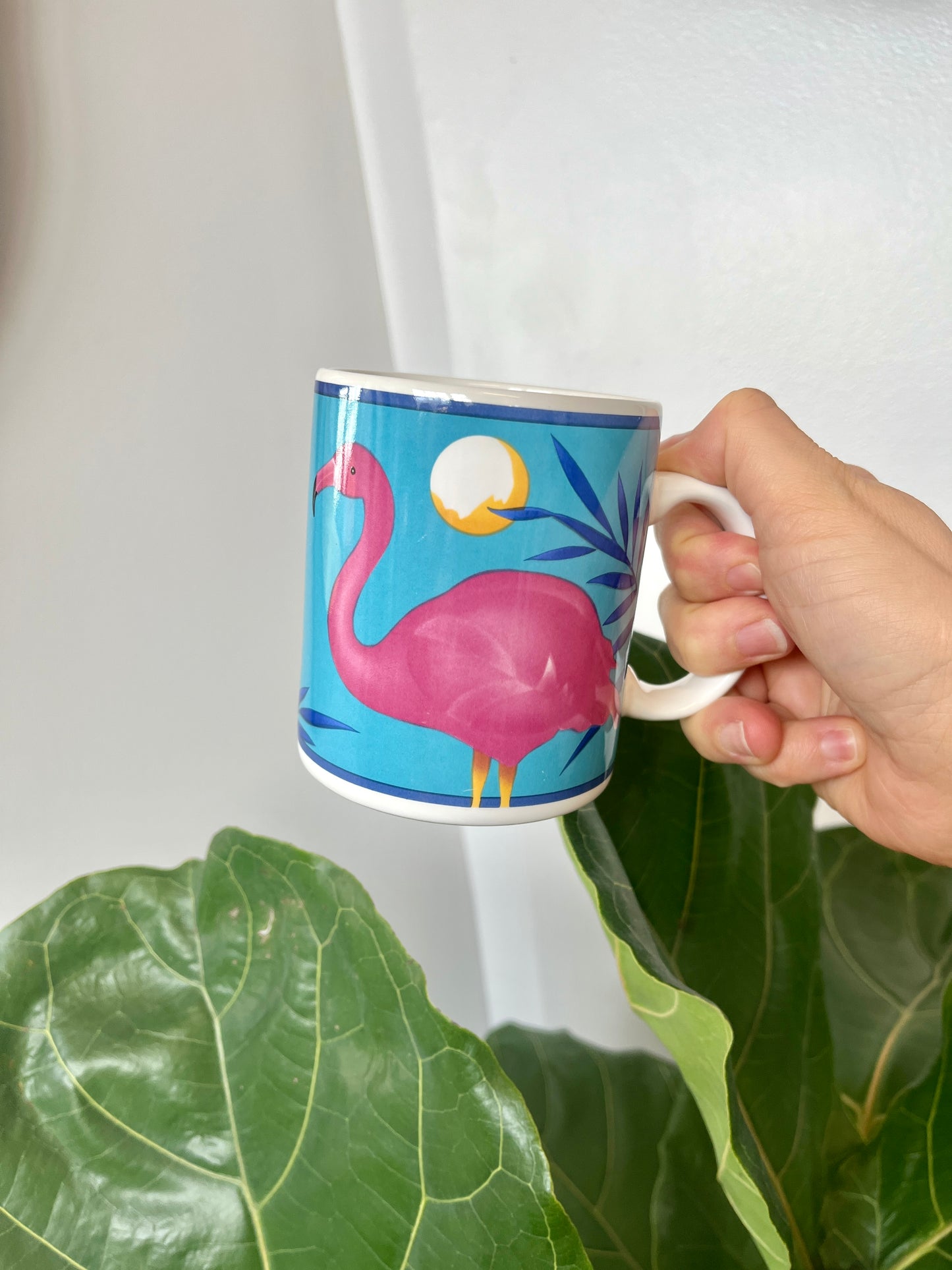 Vintage Otagiri Pink Flamingo Coffee Mugs