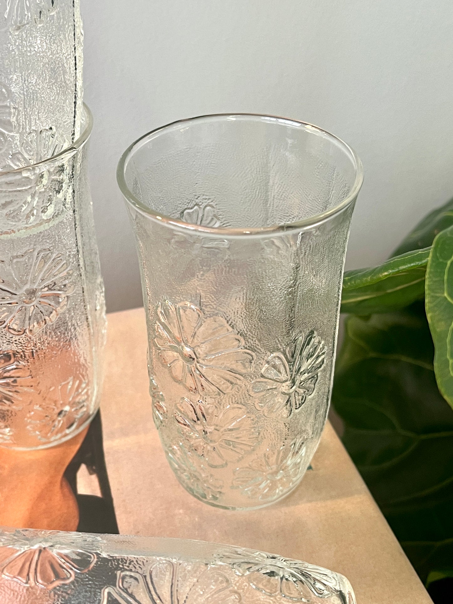 Vintage Anchor Hocking Springsong Tumblers