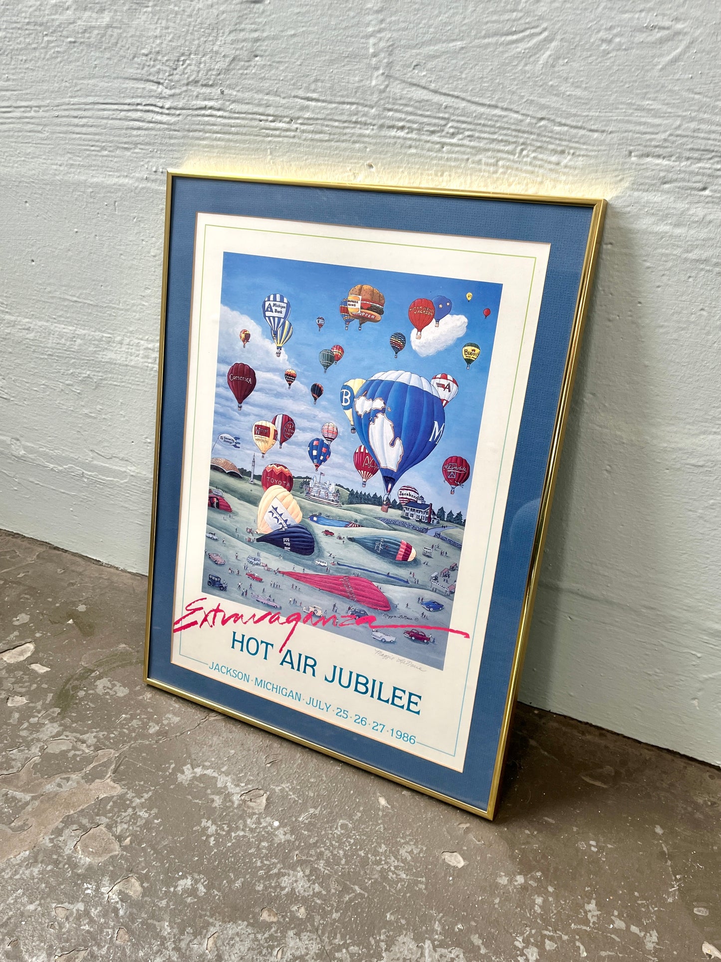 1986 Hot Air Jubilee Signed Print by Maggie LaNoue