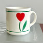 Vintage 1980s Tulip Heart Mug