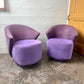 Vintage 90s Animal Print Swivel Club Chairs by Directional