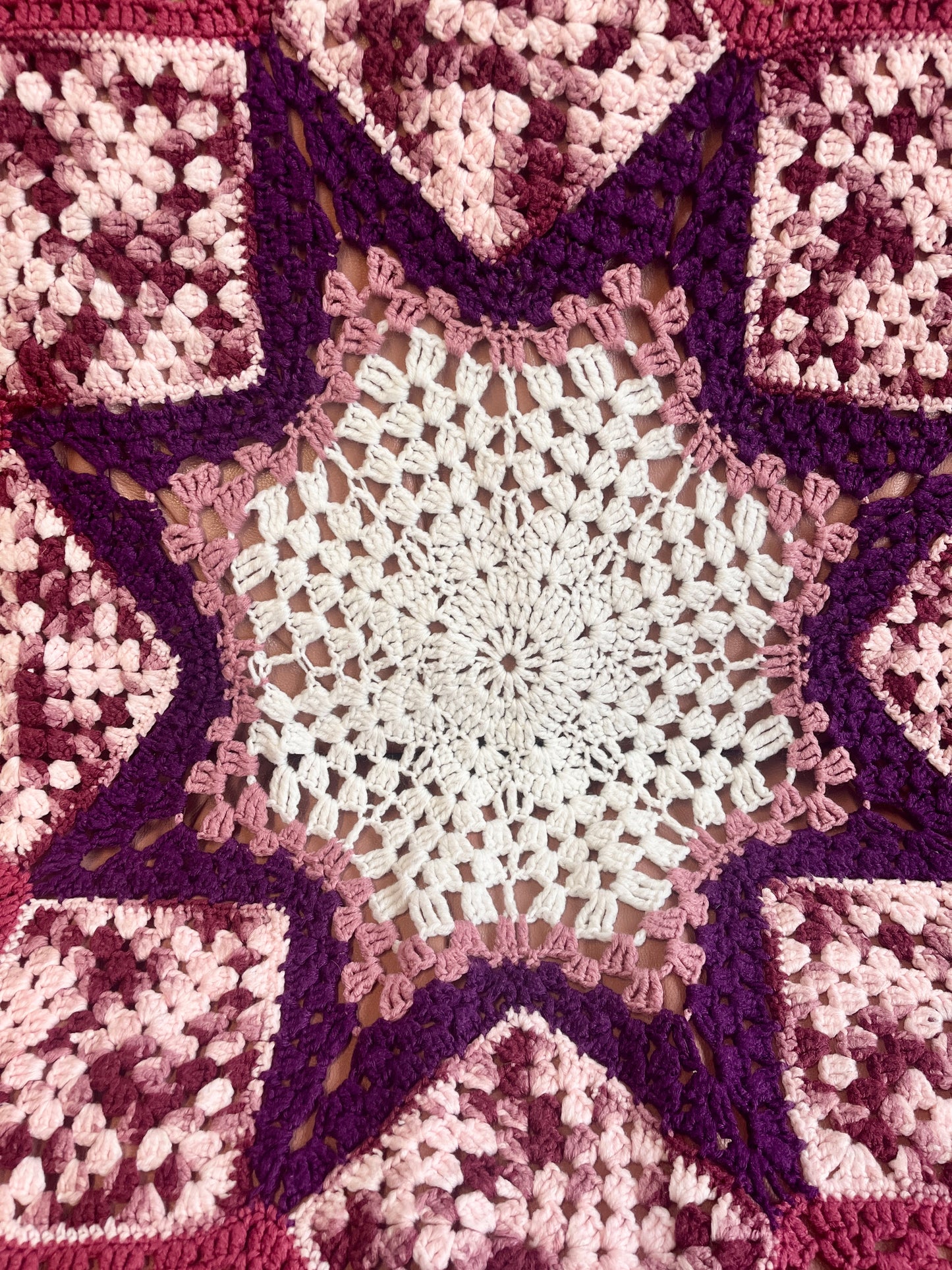 Vintage Pink & Purple Afghan