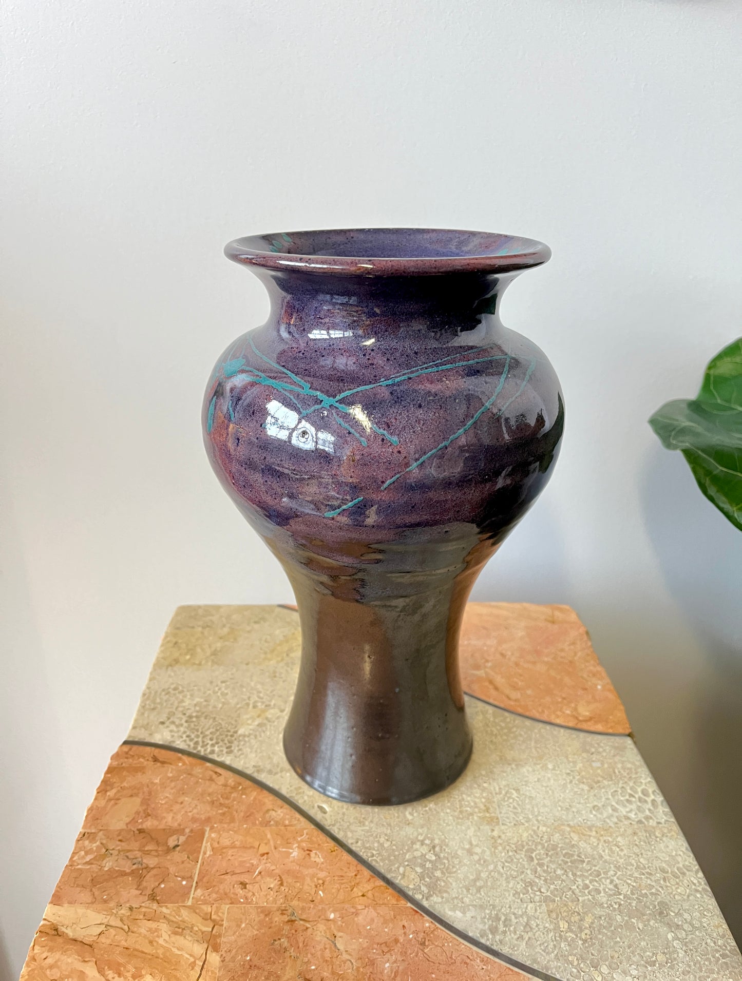 Postmodern Studio Pottery Glazed Vase