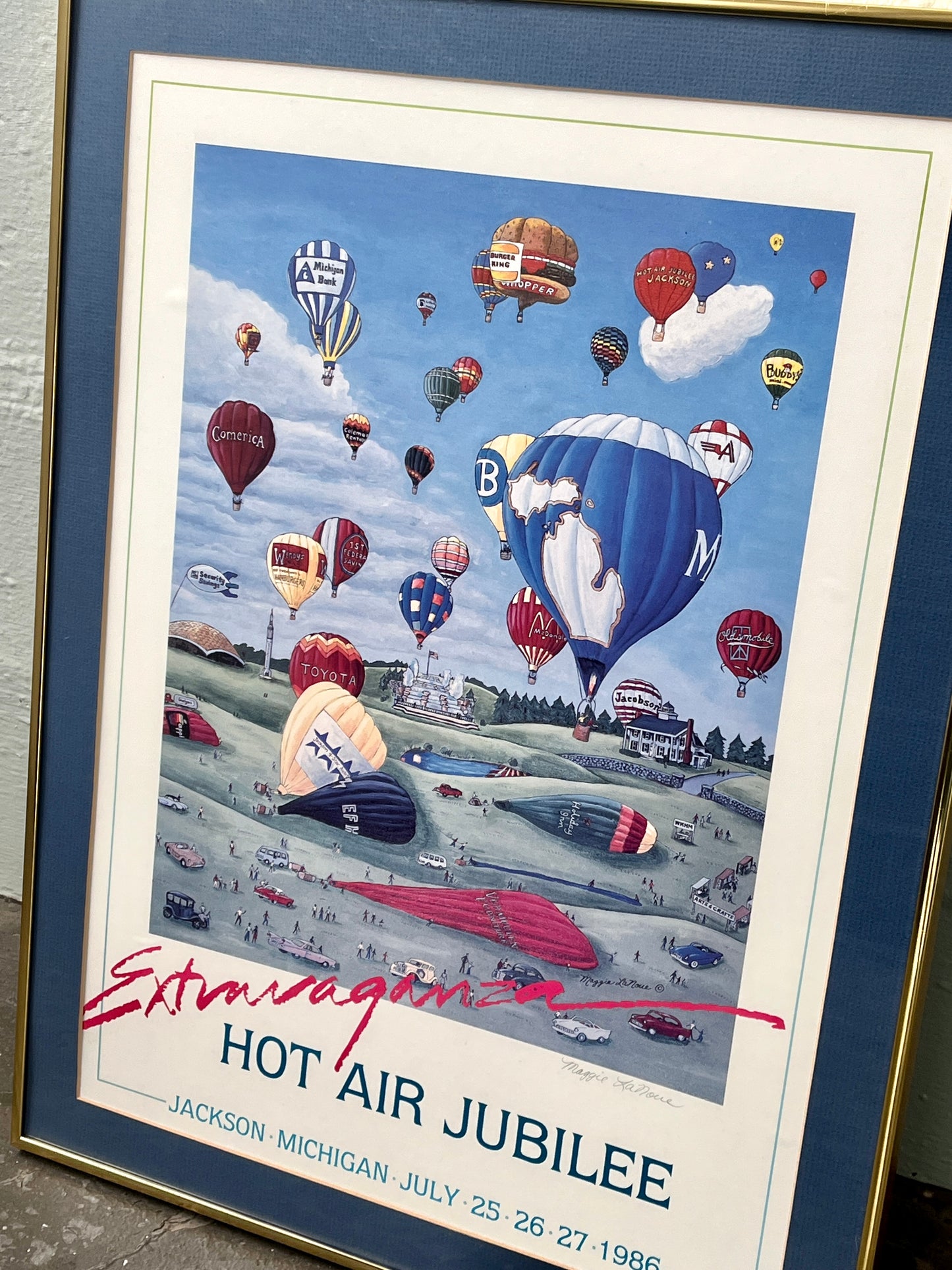 1986 Hot Air Jubilee Signed Print by Maggie LaNoue