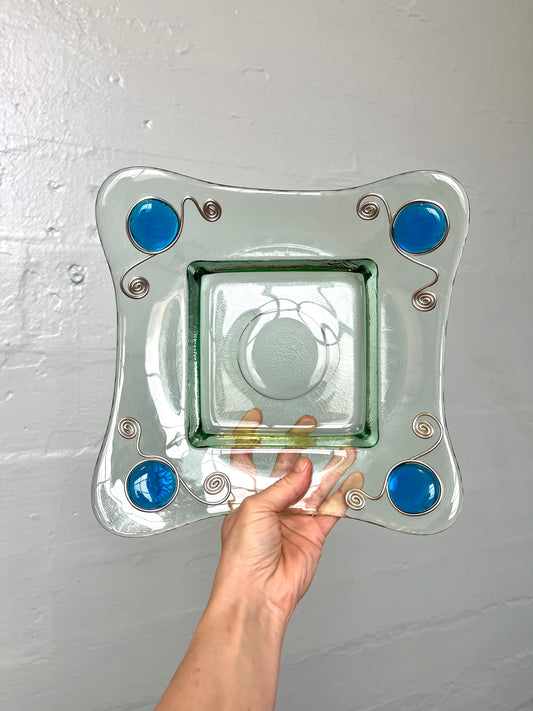Postmodern Recycled Glass Platter