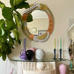 1998 Postmodern Mixed Metal Wall Mirror