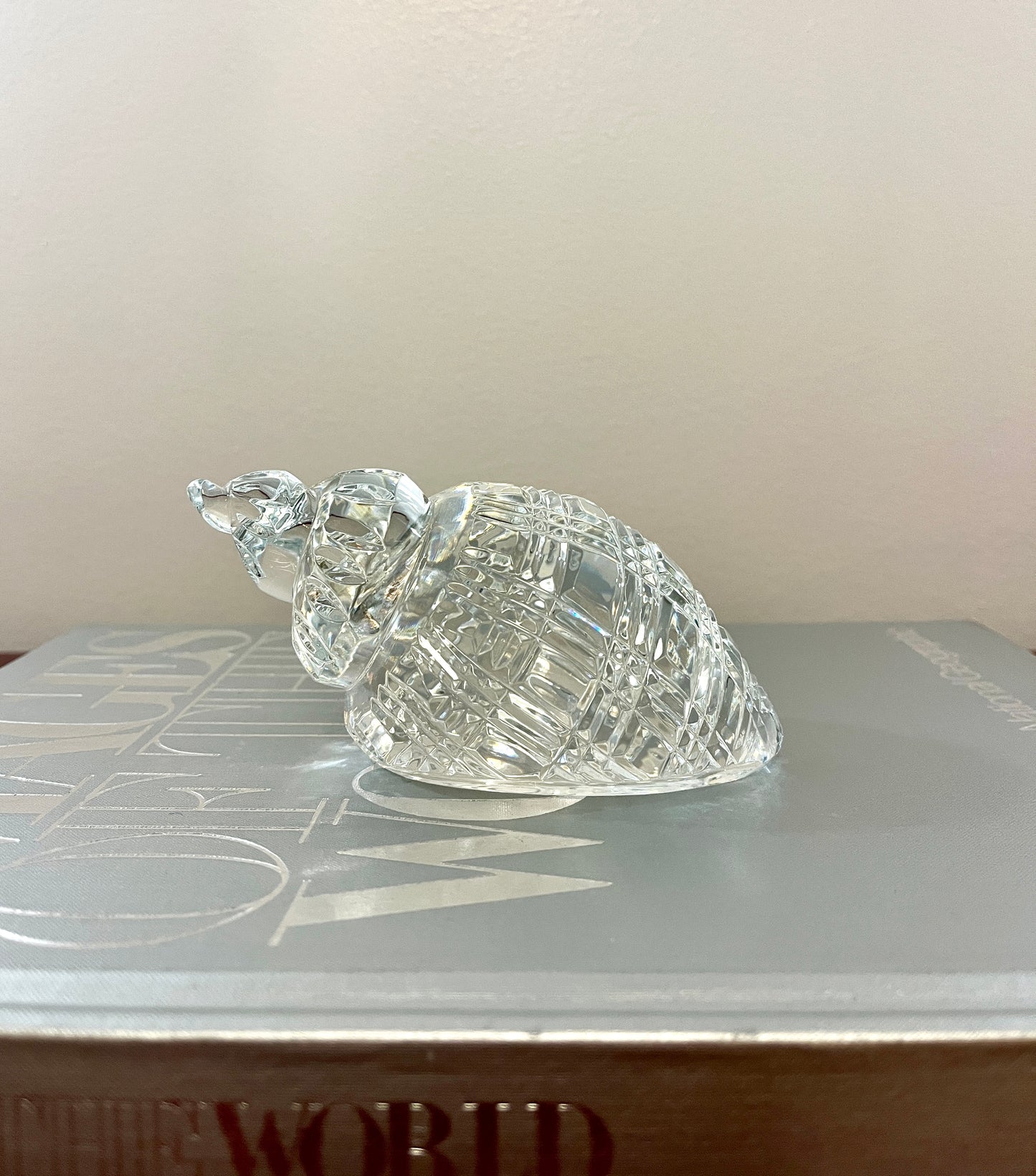 Vintage Waterford Crystal Conch Shell Paperweight