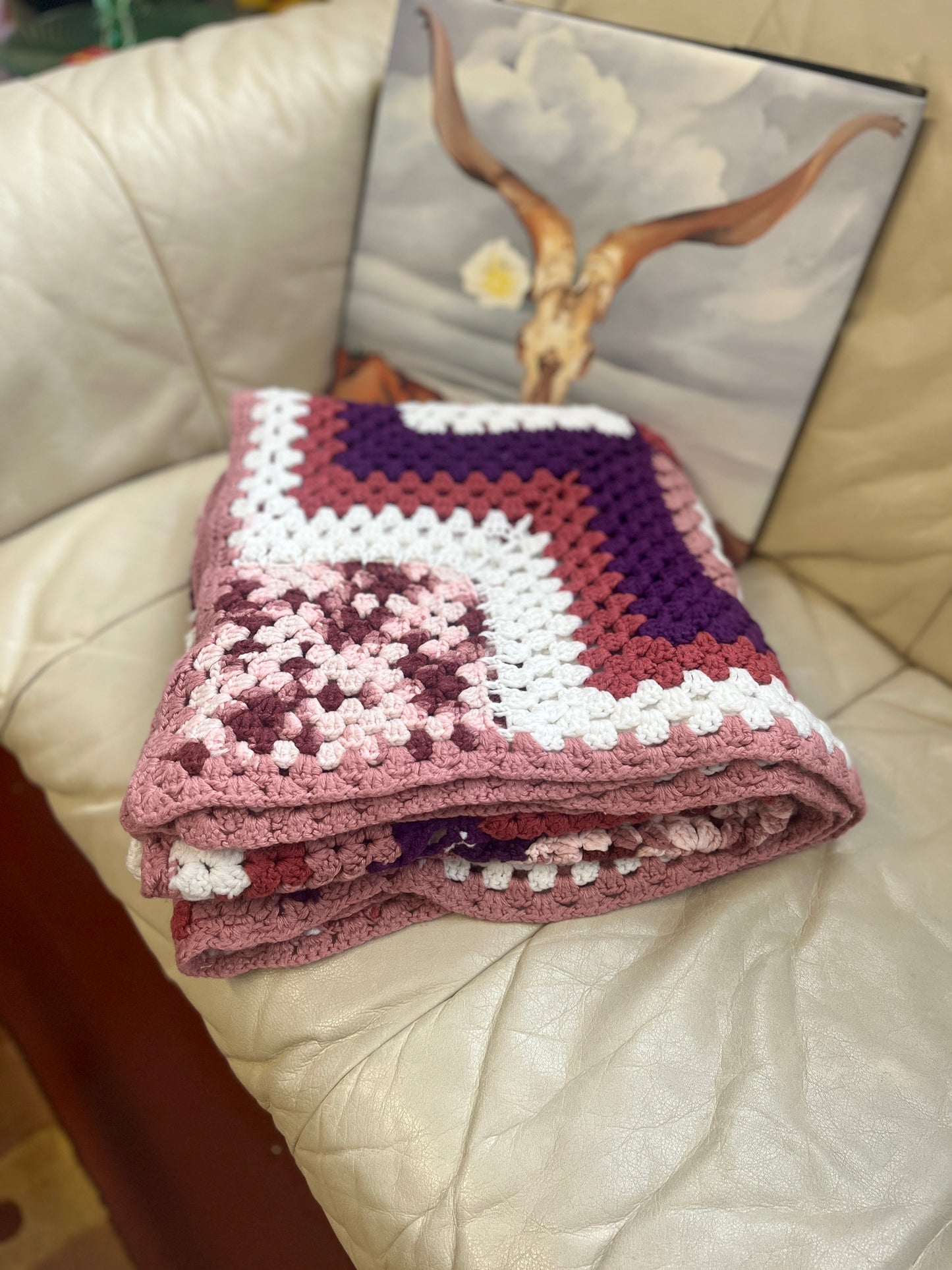 Vintage Pink & Purple Afghan