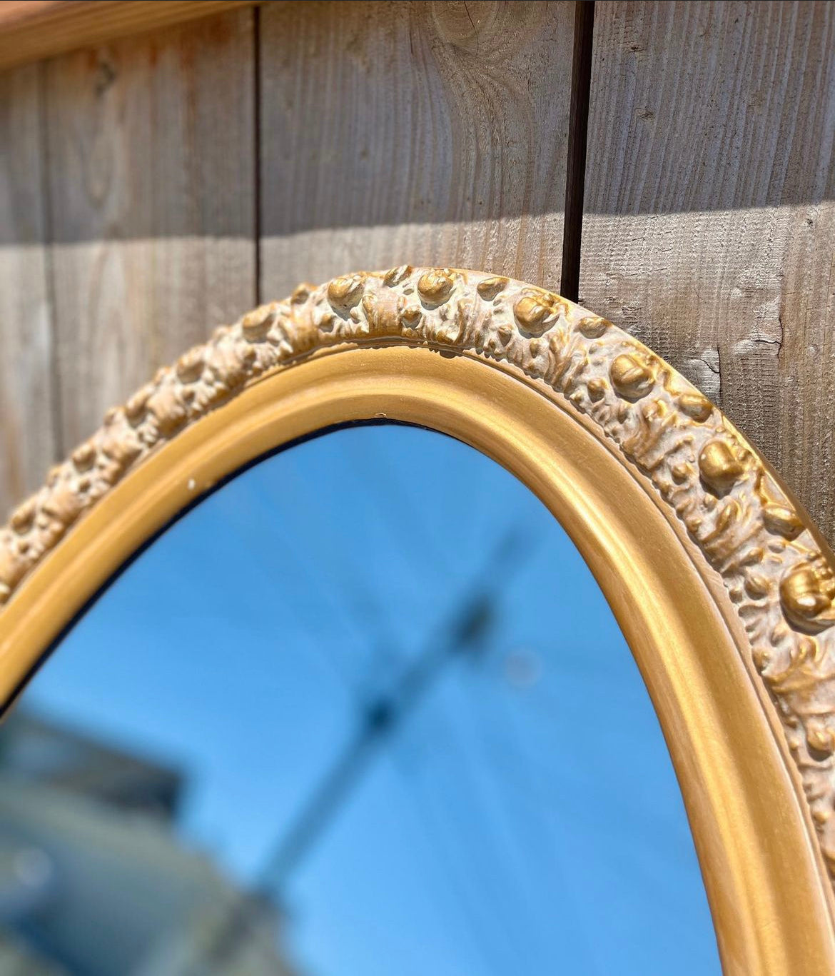 Hollywood Regency Ornate Gold Mirror