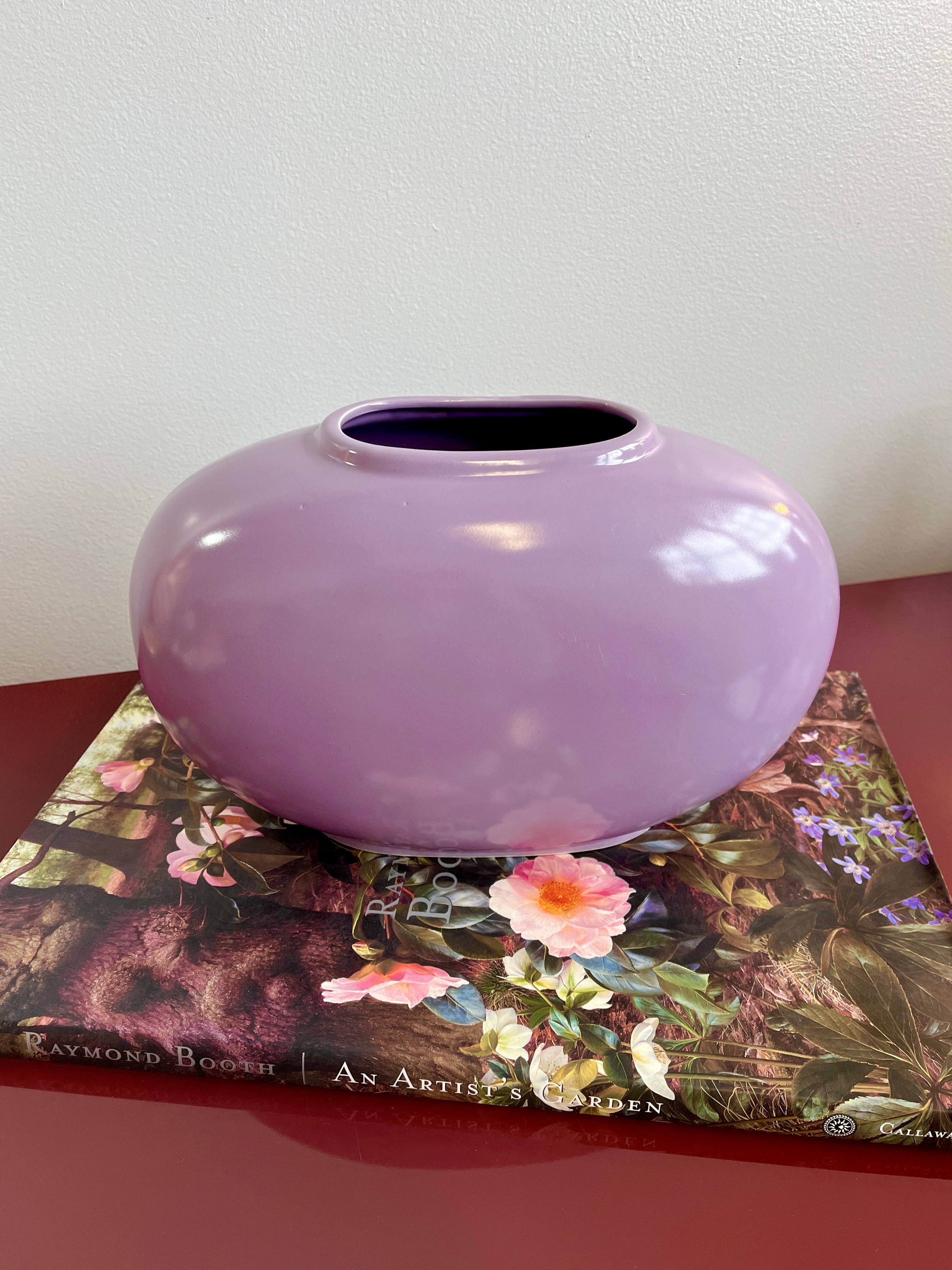 Vintage 80s Purple Ceramic Vase – House of Gaud