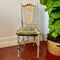 Artist-signed Handpainted Animal Print Wooden Chair