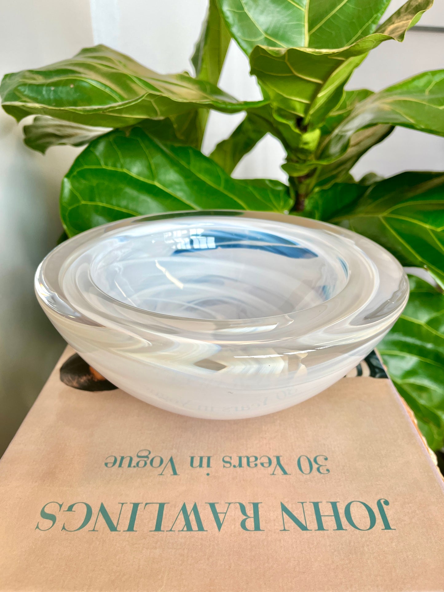 Vintage Anna Ehrner for Kosta Boda Glass “Atoll” Bowl