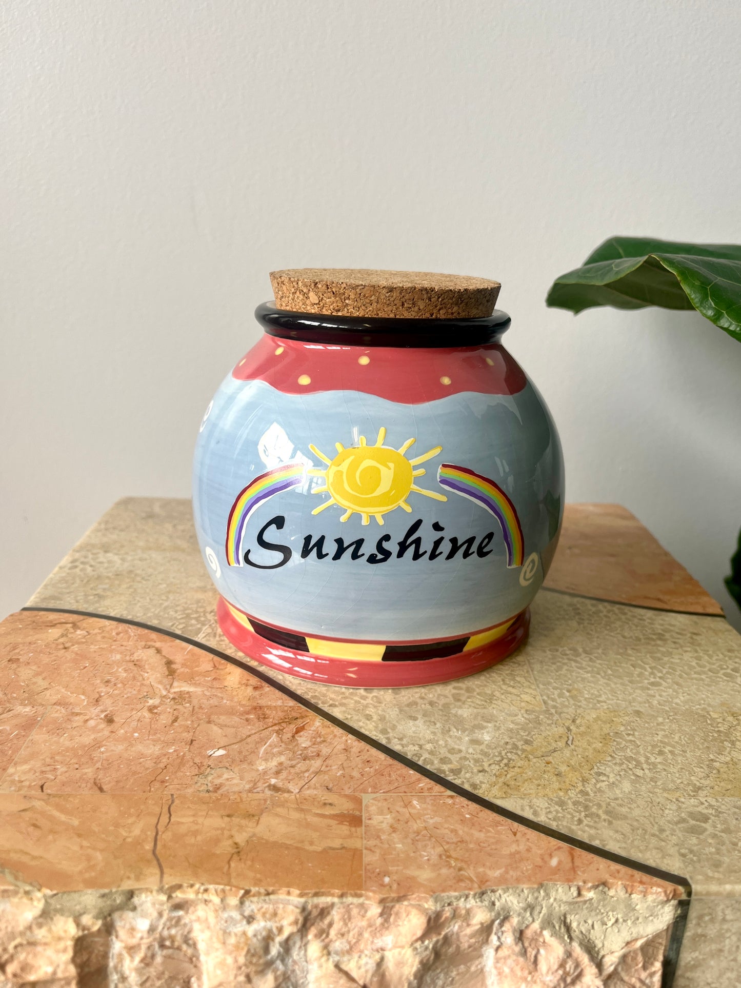 Bella Casa by Ganz Lidded “Sunshine” Ceramic Canister