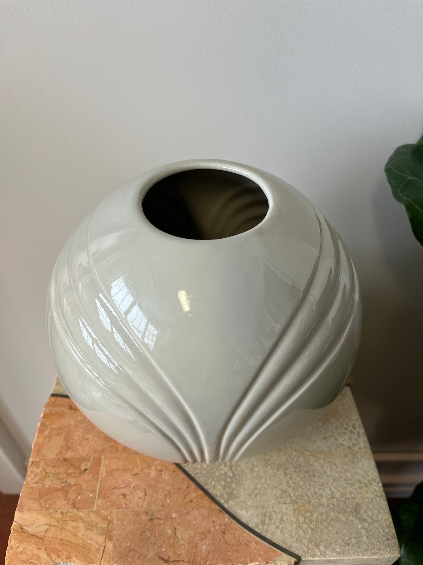 Vintage 80s Deco Haeger Sphere Vase