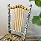 Artist-signed Handpainted Animal Print Wooden Chair