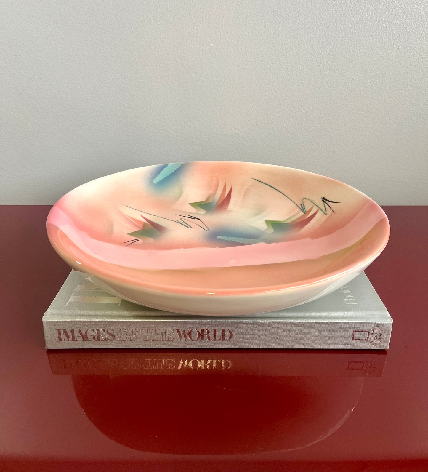 Vintage Postmodern Judith Stiles Ceramic Platter