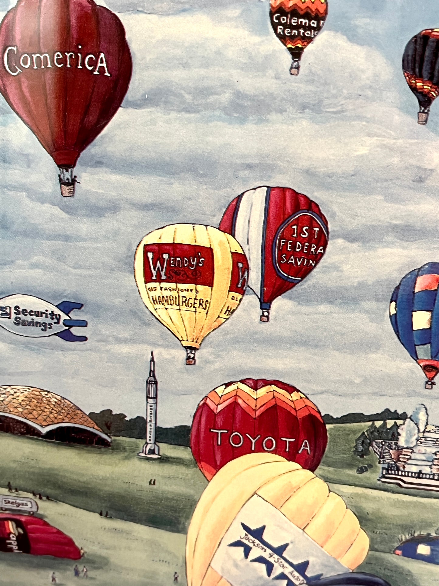 1986 Hot Air Jubilee Signed Print by Maggie LaNoue