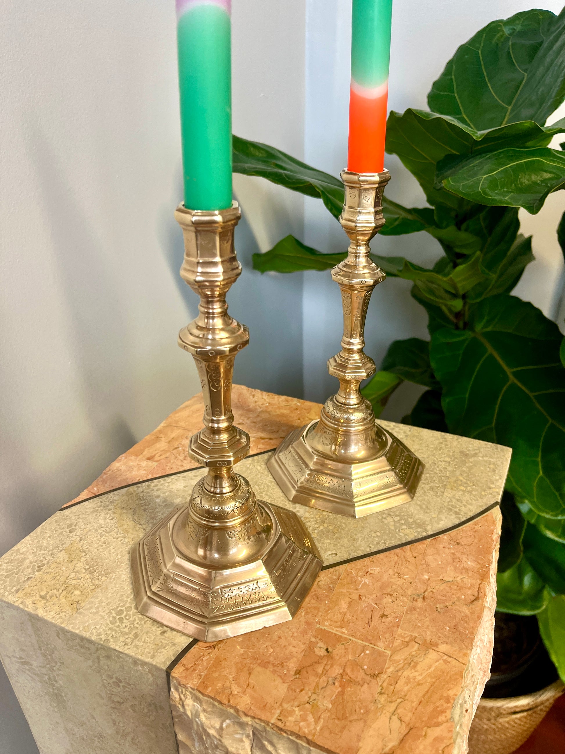 Mottahedeh Vintage Collectible Brass Candlesticks
