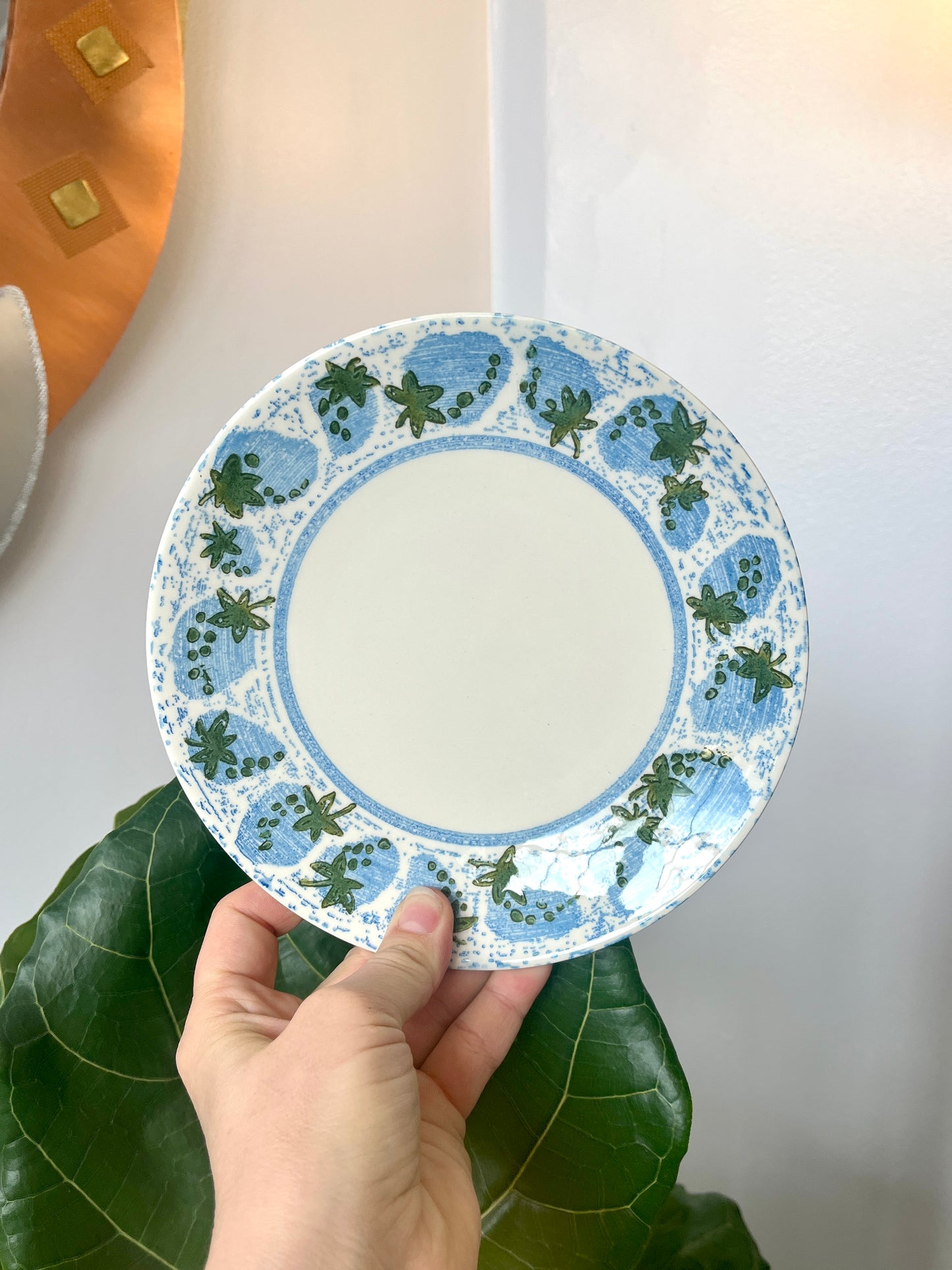 Vintage Blue Strawberry Royal Ironstone Dinnerware Set - 5 pc