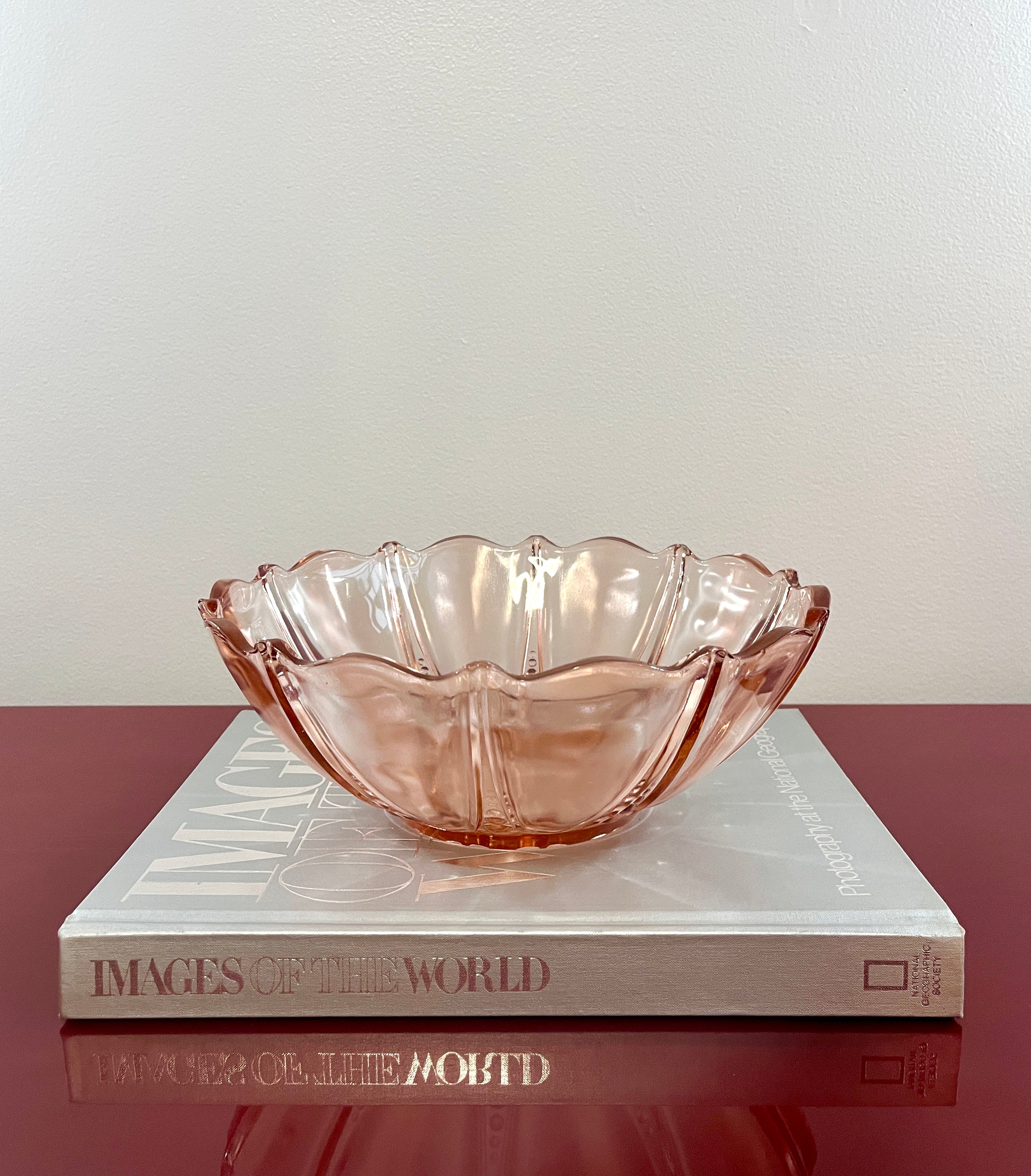 Pink depression glass newest select bowls