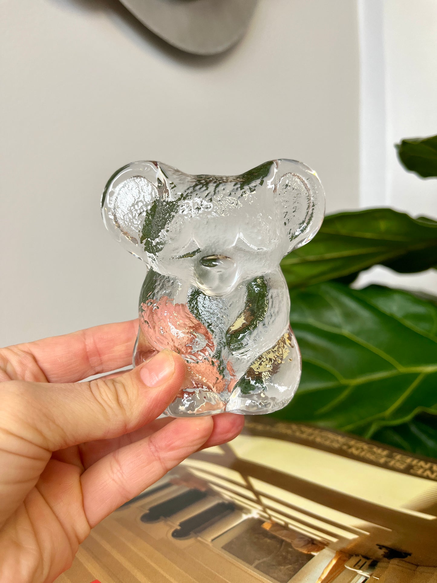 Vintage Kosta Boda Crystal Koala Bear Figurine