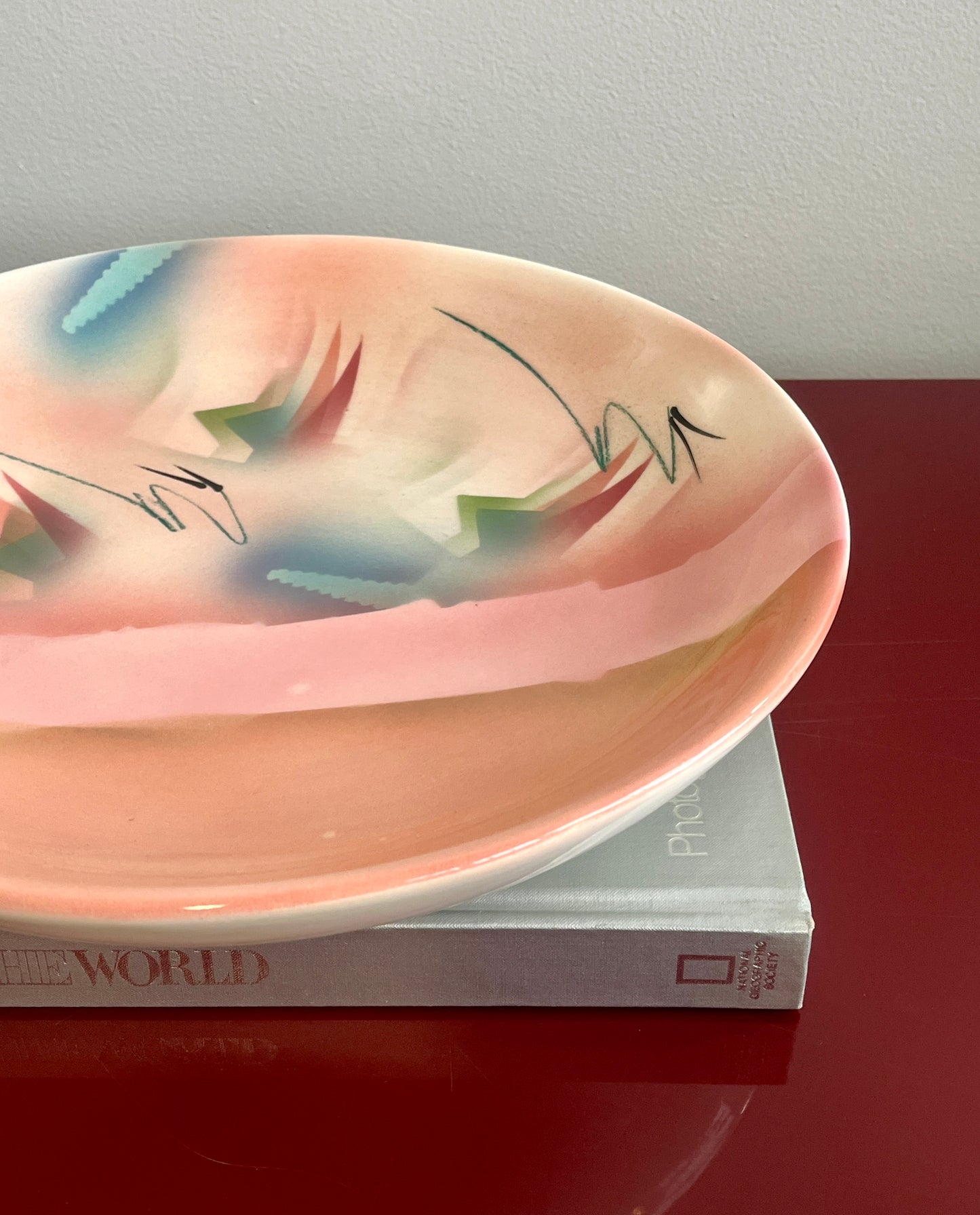 Vintage Postmodern Judith Stiles Ceramic Platter