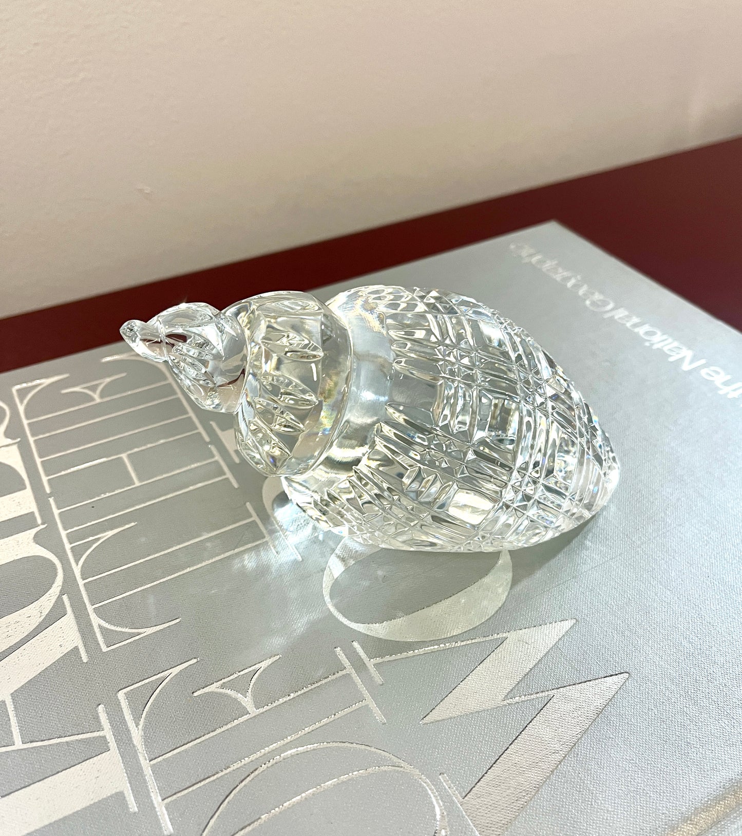 Vintage Waterford Crystal Conch Shell Paperweight