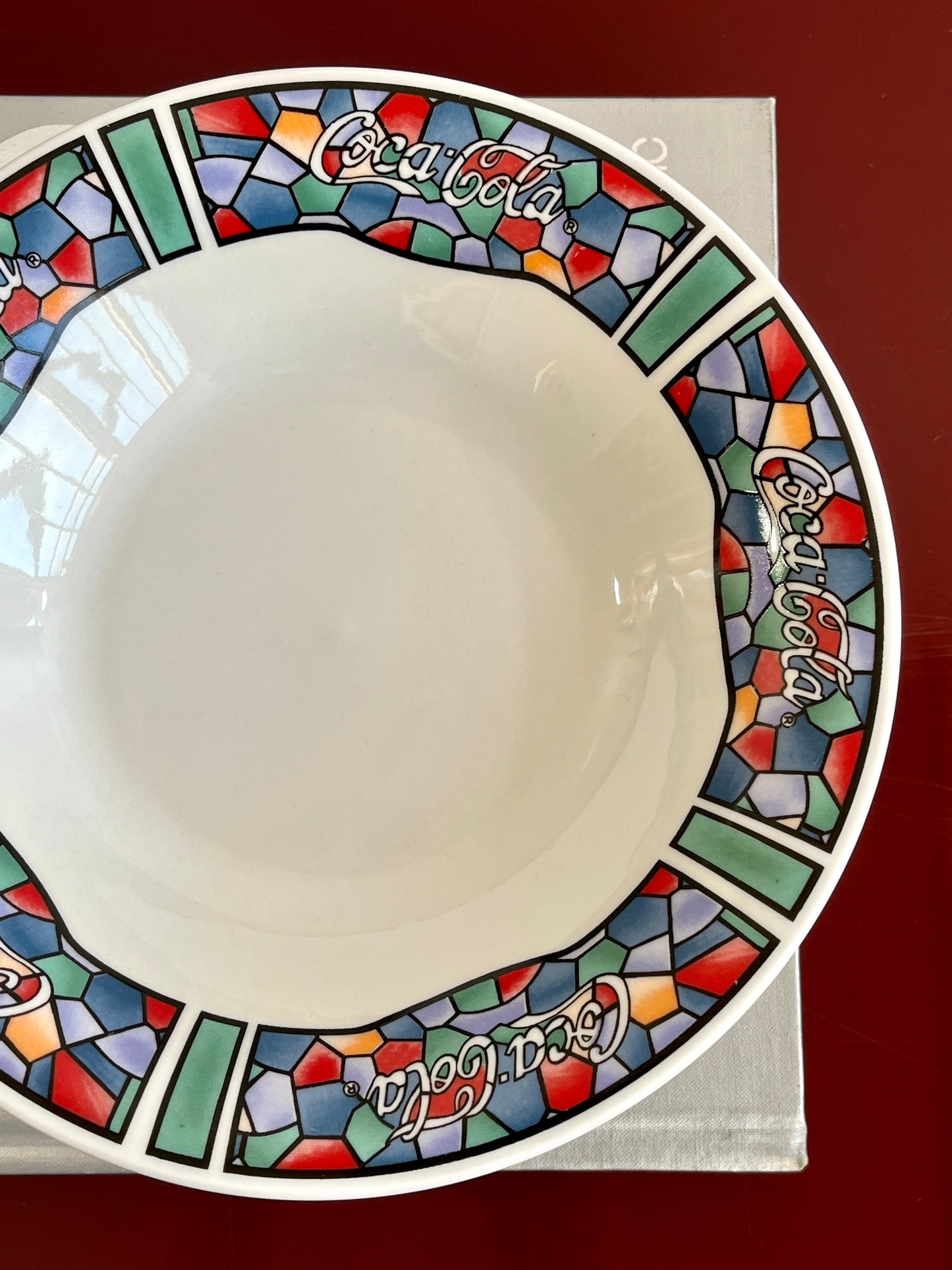 Vintage 1996 Coca-Cola Coca-Cola Stained Glass Cereal Bowls