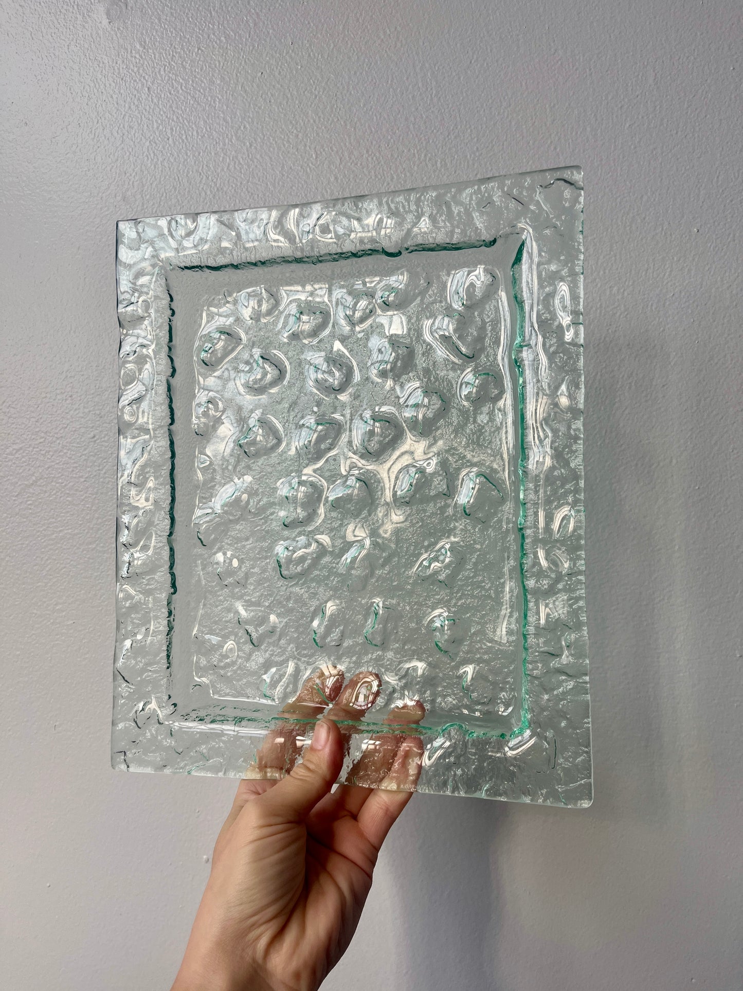 Large Textured Glass Catch-all
