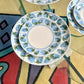 Vintage Blue Strawberry Royal Ironstone Dinnerware Set - 5 pc