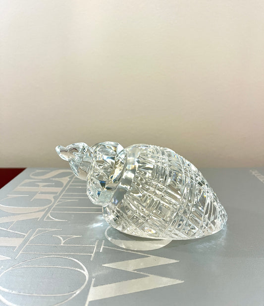 Vintage Waterford Crystal Conch Shell Paperweight