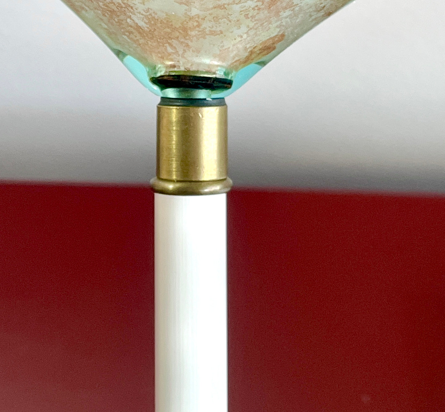 Vintage Art Glass Candlesticks by Tony Evans