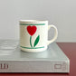 Vintage 1980s Tulip Heart Mug
