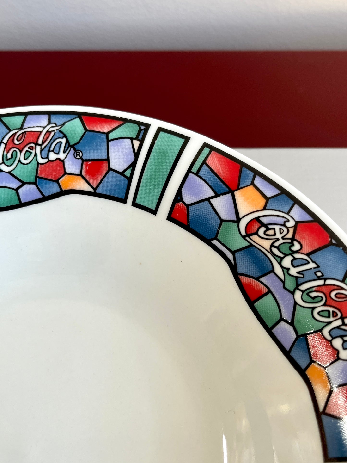 Vintage 1996 Coca-Cola Coca-Cola Stained Glass Cereal Bowls