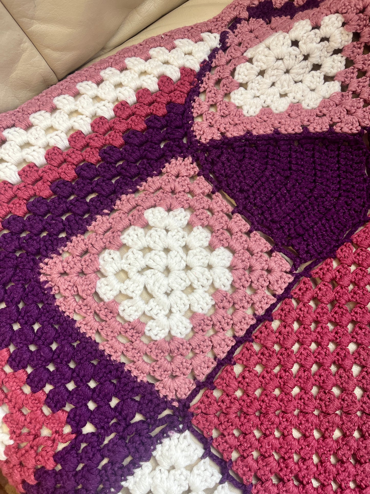 Vintage Pink & Purple Afghan