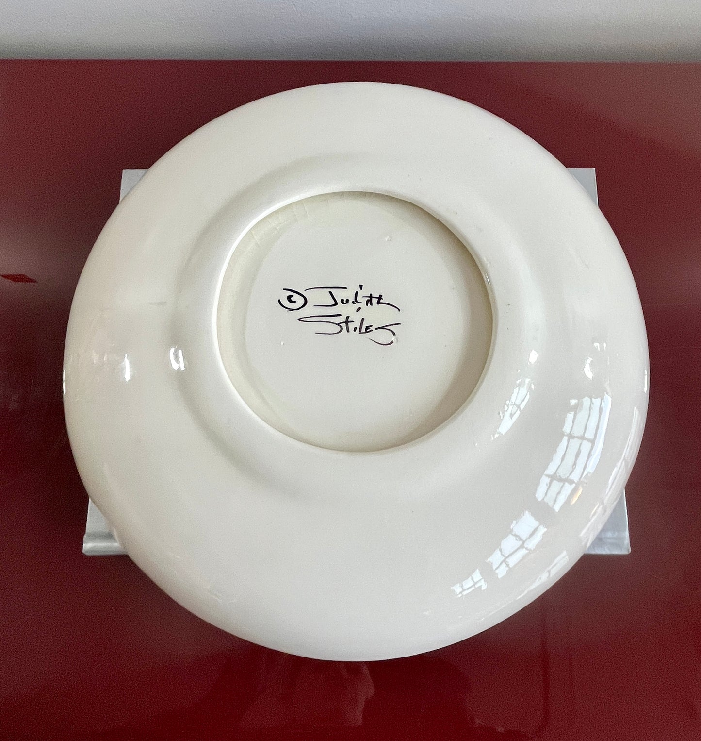 Vintage Postmodern Judith Stiles Ceramic Platter