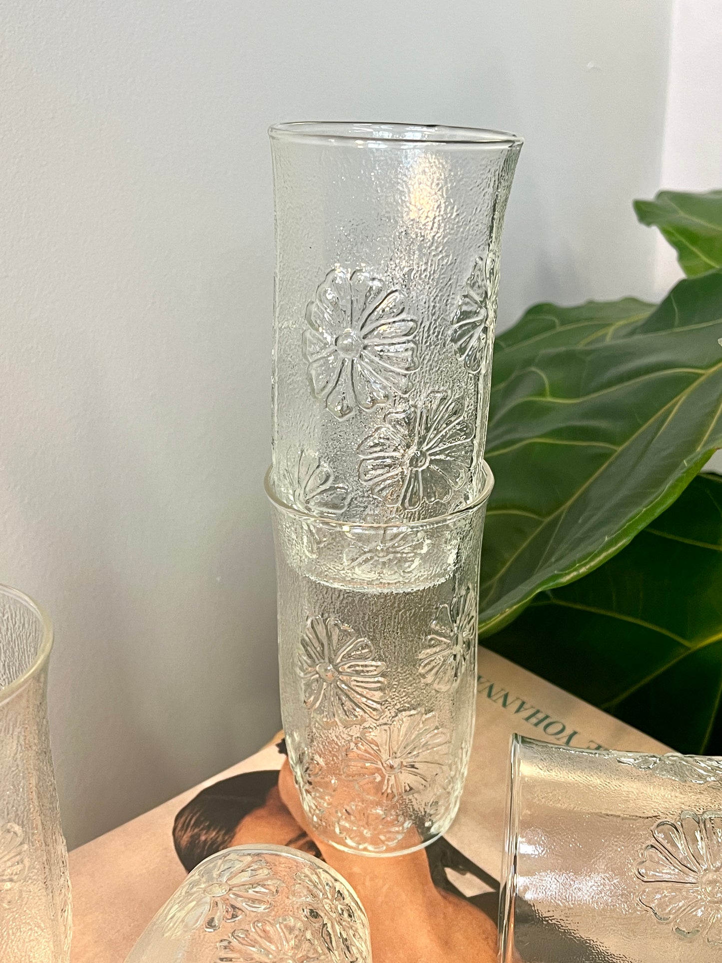 Vintage Anchor Hocking Springsong Tumblers