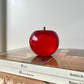 Vintage Red Lucite Apple Paperweight
